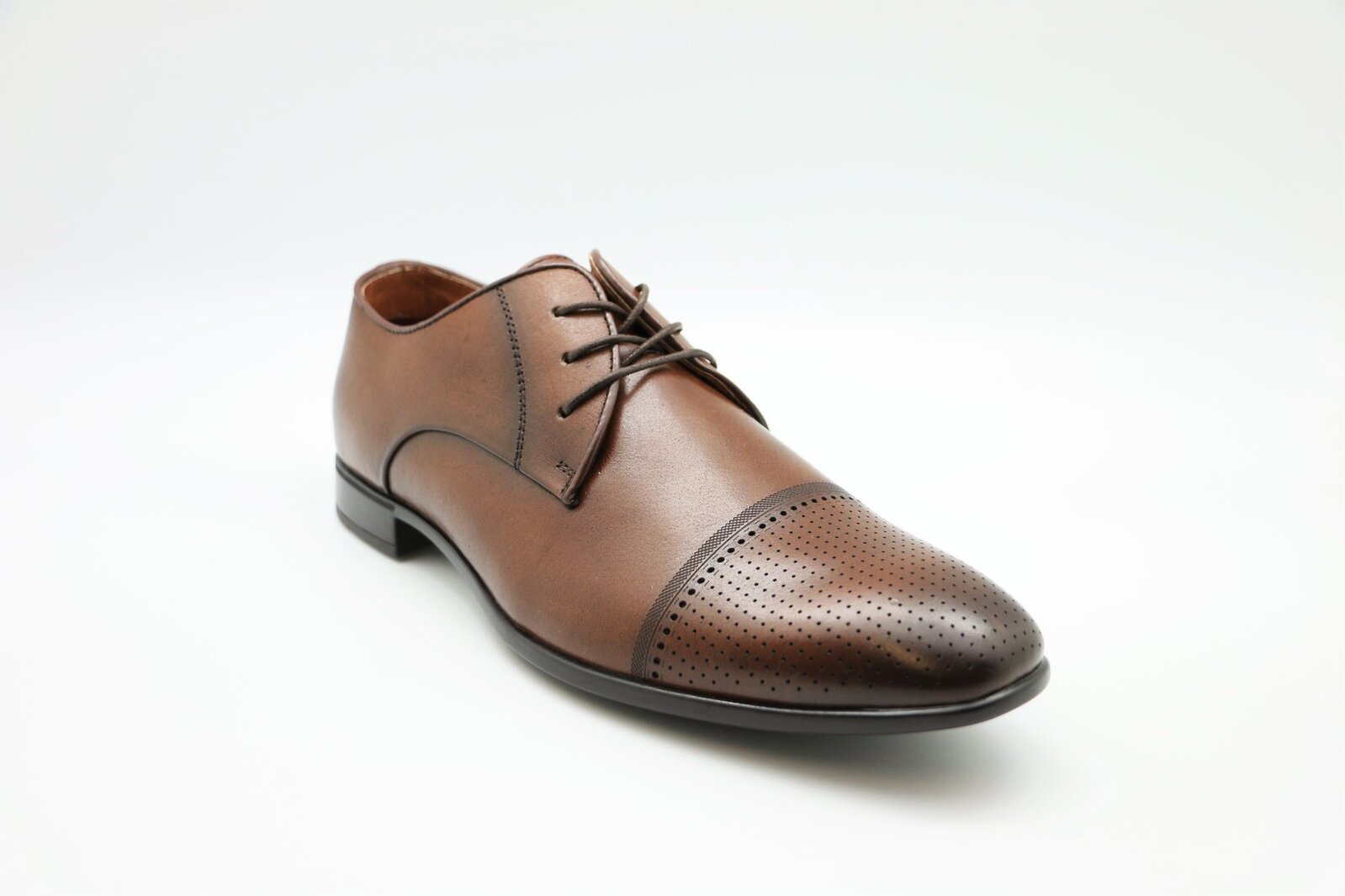 Massa Michael Mens Leather Shoes Formal Dress Work - Brown-3