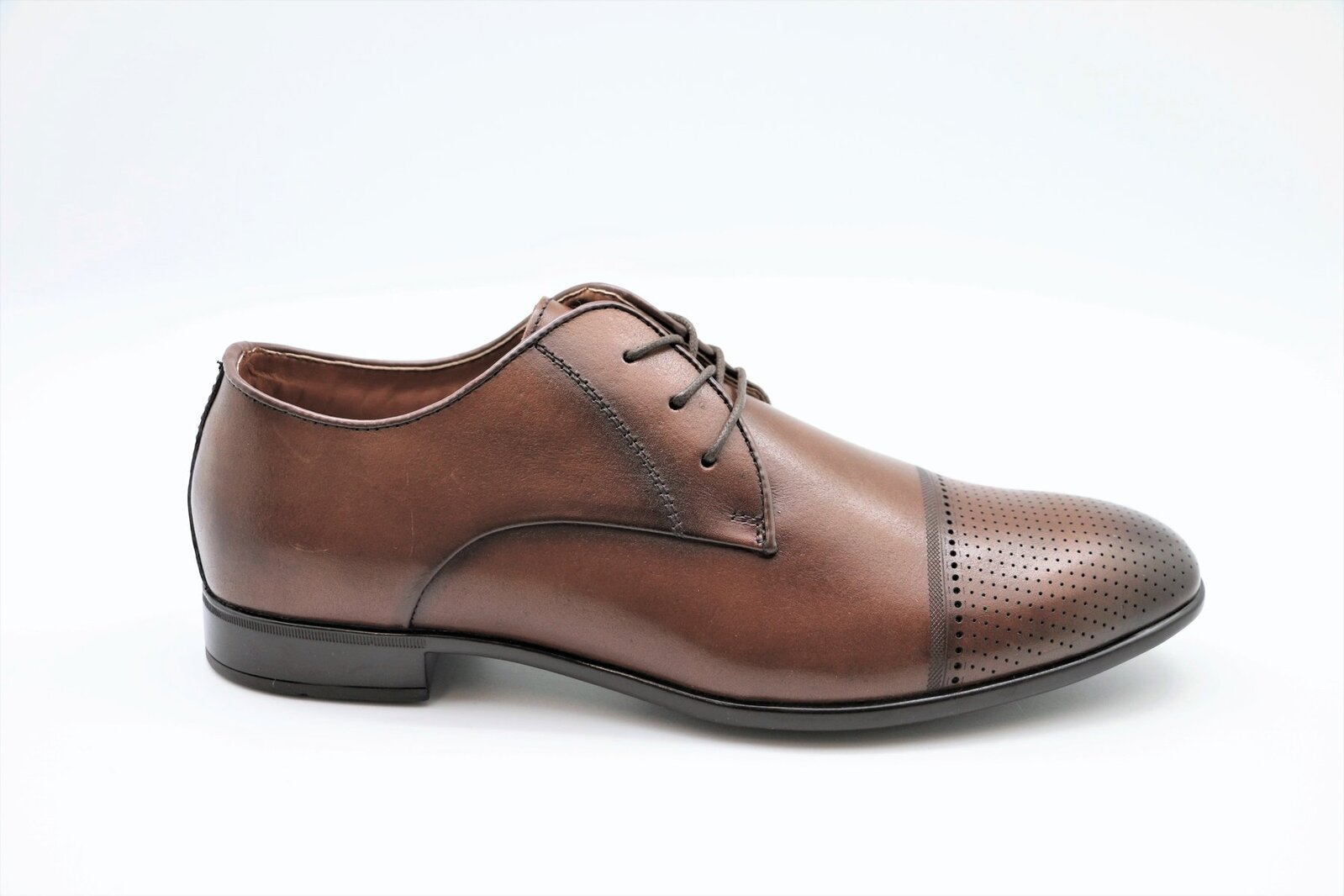 Massa Michael Mens Leather Shoes Formal Dress Work - Brown-0