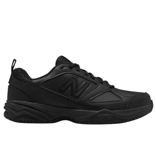New Balance Mens 2E WIDE Slip Resistant Industrial Shoes Leather Work - Black-0