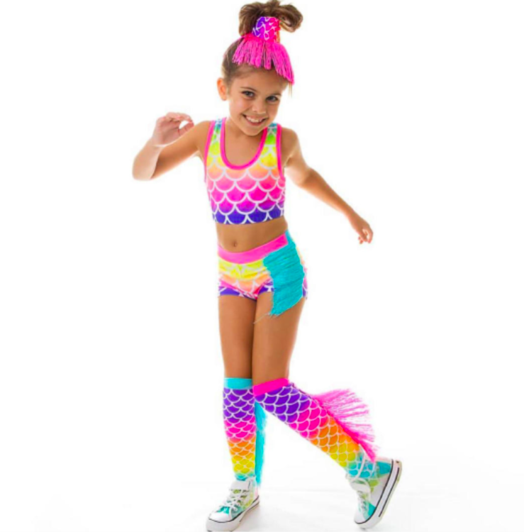 MERMAID Toddler Girl’s Long Knee High Socks - Age 3-5 Unisex - Multicolour-4