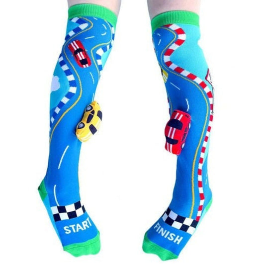Madmia Racing Cars Kids Socks Toddler Size 3–5Y in Colourful Breathable Fun Design