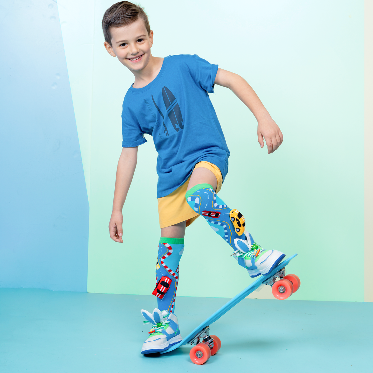 Madmia Racing Cars Kids/Toddler Comfortable/Playful Breathable Socks 6y+