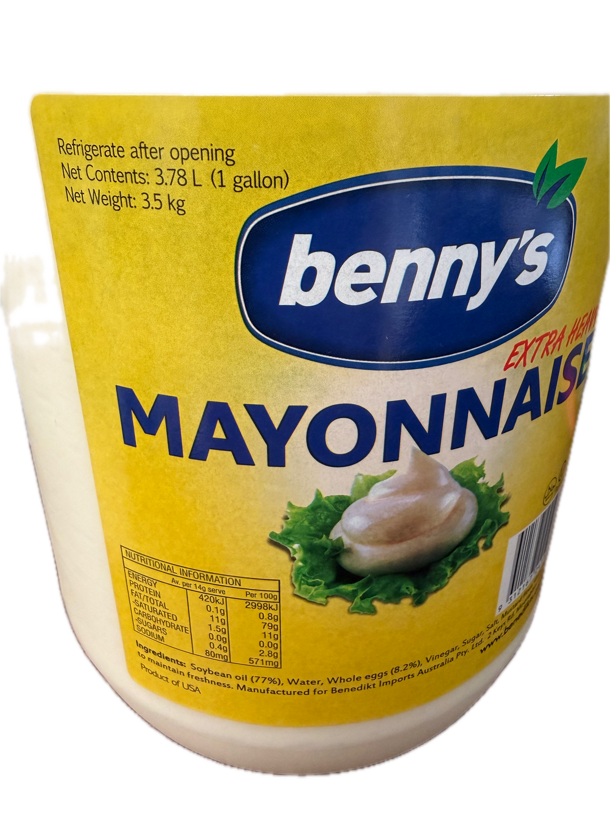 2.4kg Kosher Tuna + 3.78 Litres Benny's Kosher Extra Heavy Halal Mayonnaise (Tuna Mayo Bulk Pack)