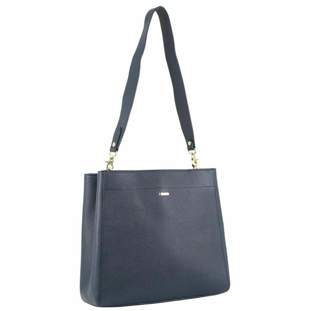 Morrissey Ladies Italian Structured Leather Cross Body Handbag Bag Womens - Navy-1