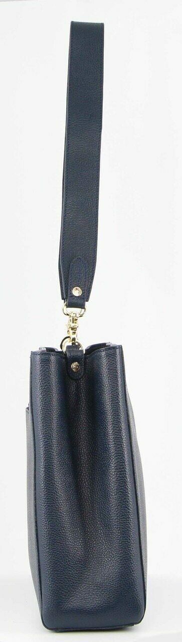 Morrissey Ladies Italian Structured Leather Cross Body Handbag Bag Womens - Navy-3