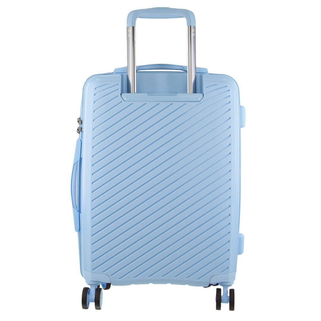Pierre Cardin Inspired Milleni Cabin Luggage Bag Travel Carry On Suitcase 54cm (39L) - Blue-4