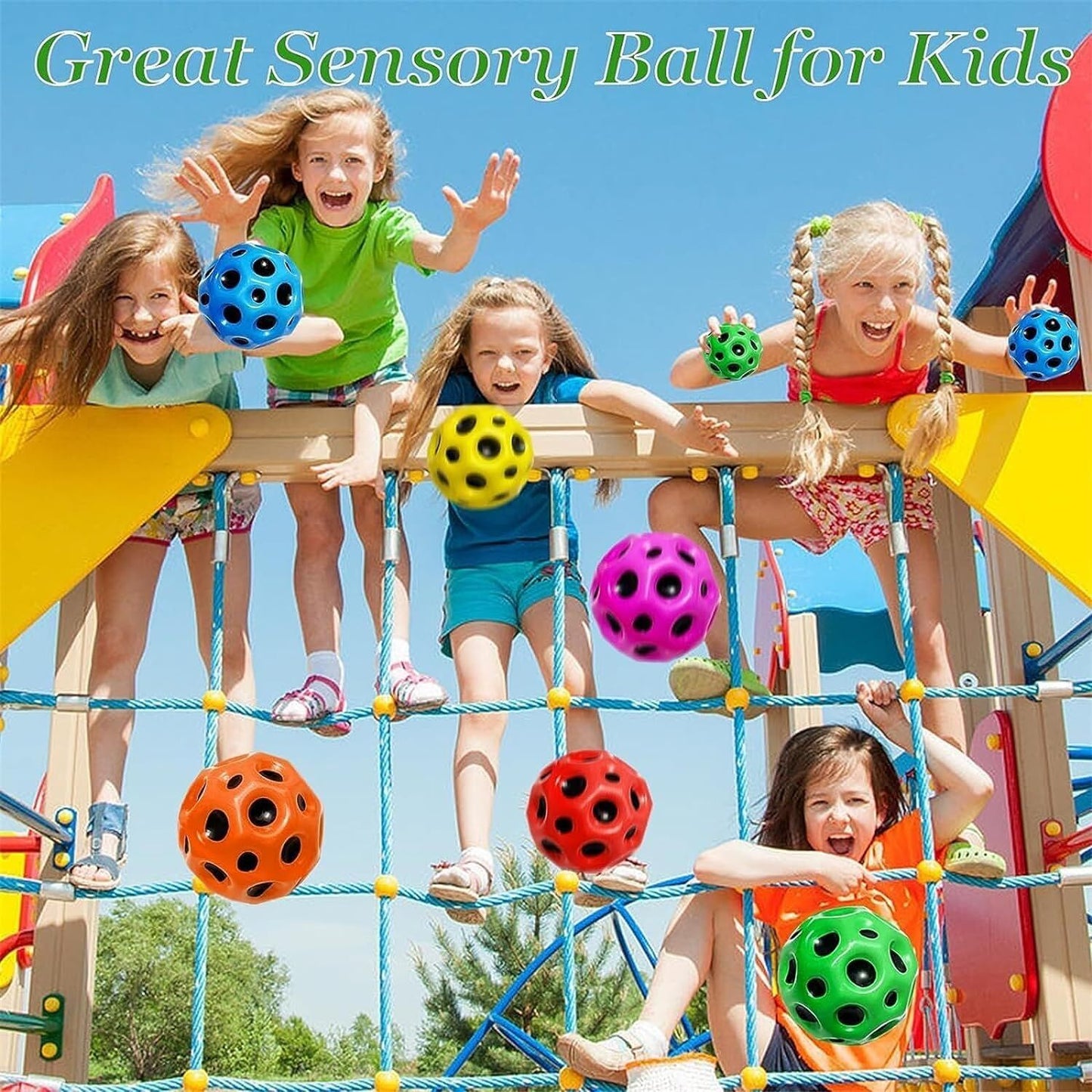 High Bouncing Ball Space Ball Bouncy Ball Outdoor Throw Catch Moon Ball Kids Toy-2