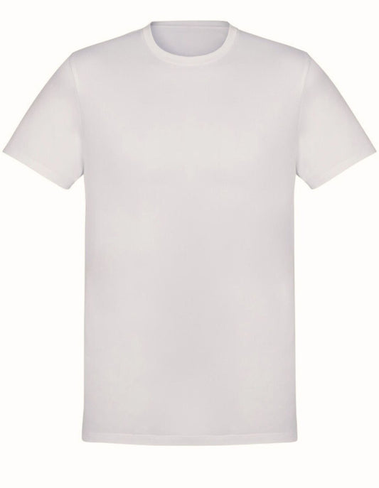 Mens Plain 100% Cotton T-Shirt Basic Blank Casual Short Sleeve Tee Top in Off White