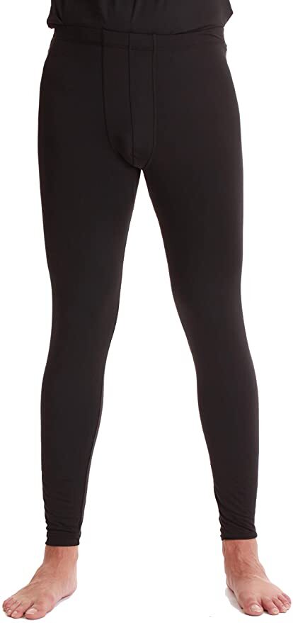MERINO SKINS Mens Classic Long Johns Wool Thermal Pants Underwear - Black-7