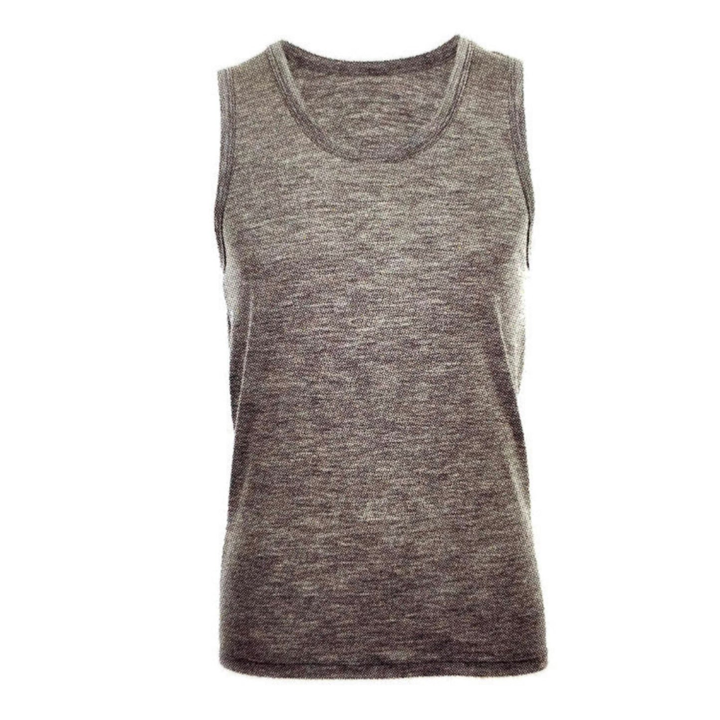 MERINO SKINS Mens Classic Round Neck Tank Singlet Thermal Top - Ceramic-0