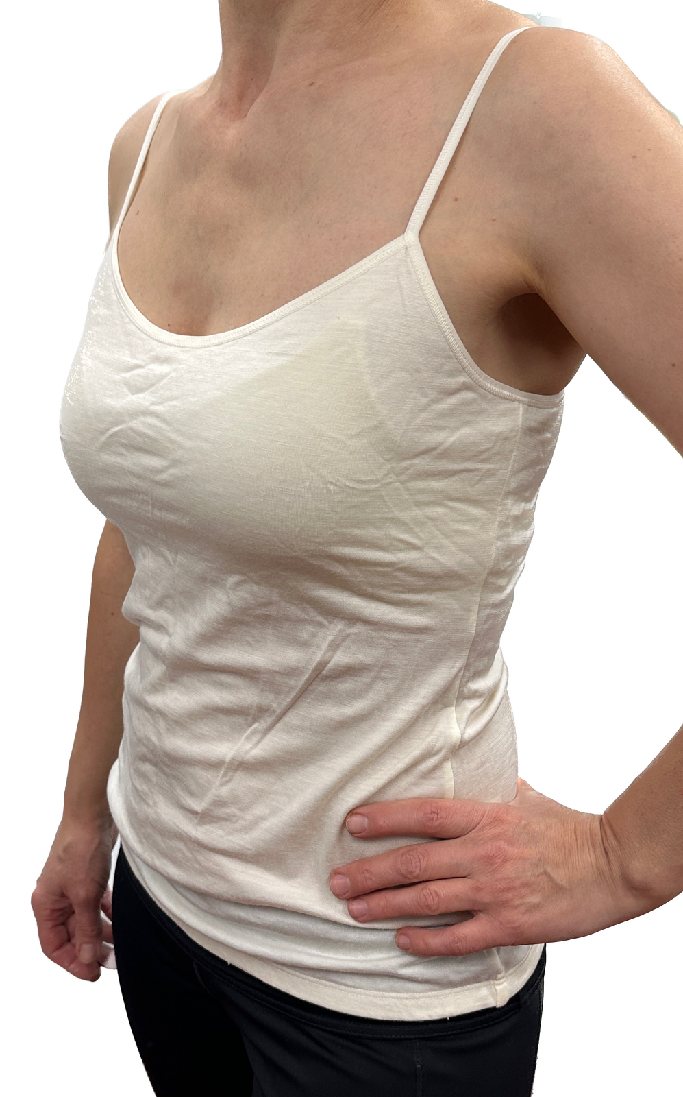 MERINO SKINS Womens Essential Camisole Wool Thermal Top Thermals Cami - Natural-2