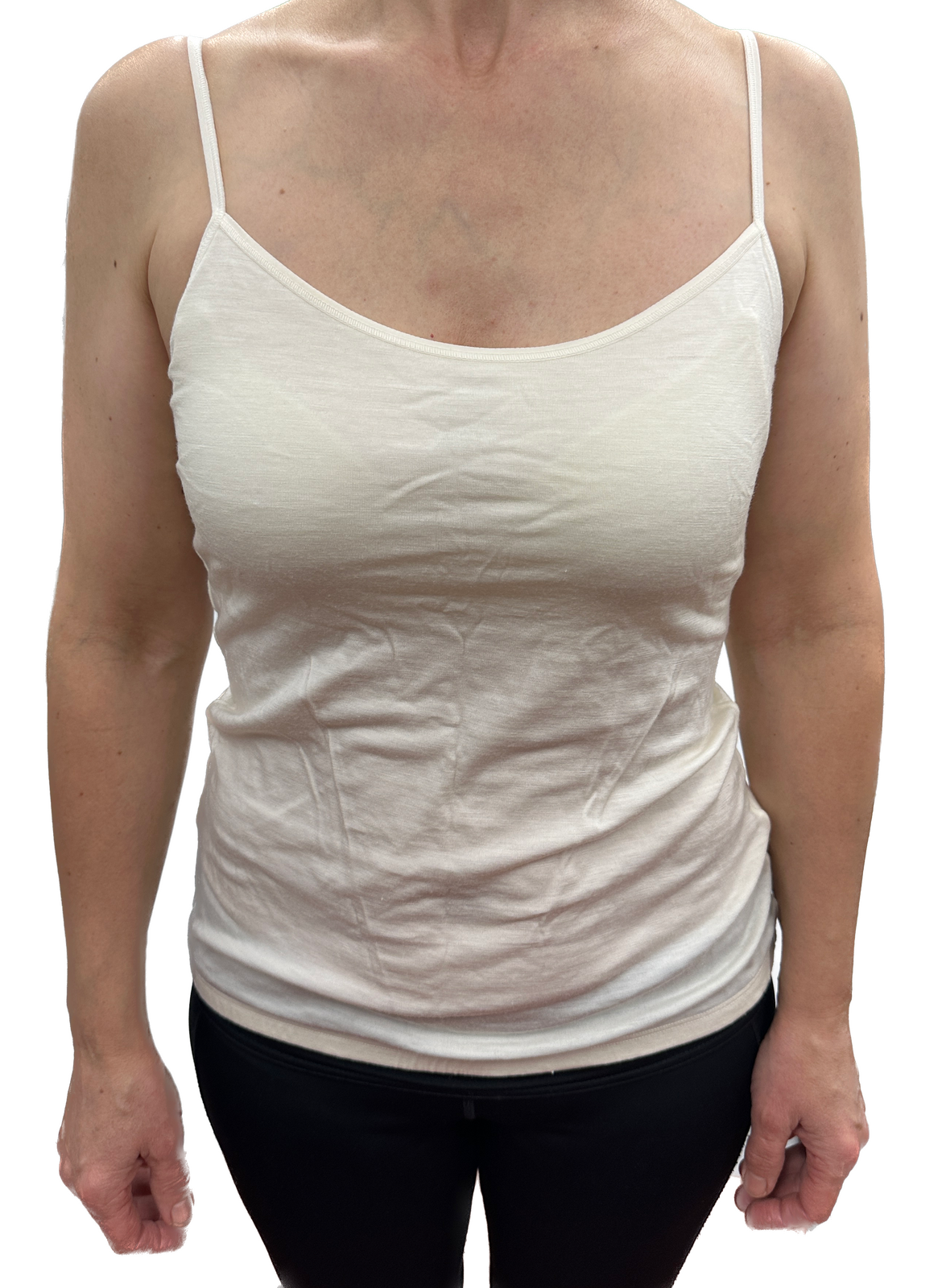 MERINO SKINS Womens Essential Camisole Wool Thermal Top Thermals Cami - Natural-0