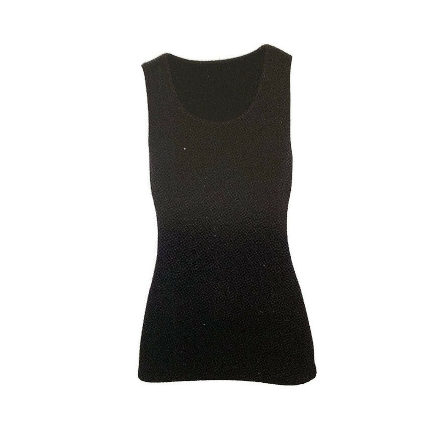 MERINO SKINS Ladies Scoop Neck Tank Top Sleeveless Wool Thermals - Black-3