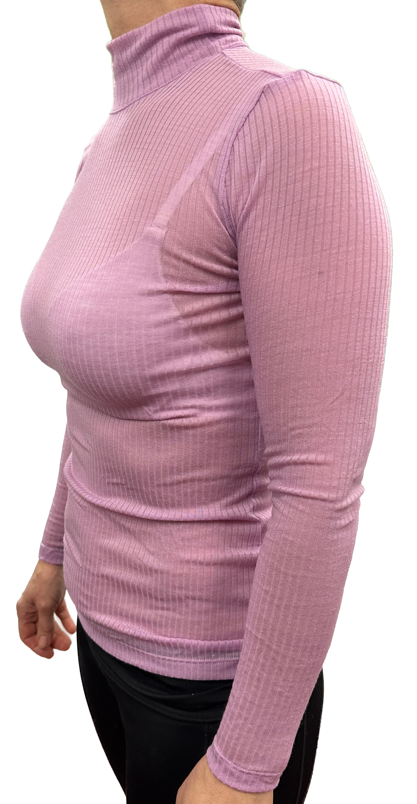 Merino Skins Womens Verona Funnel Neck Long Sleeve Thermal Underwear - Hyacinth-1