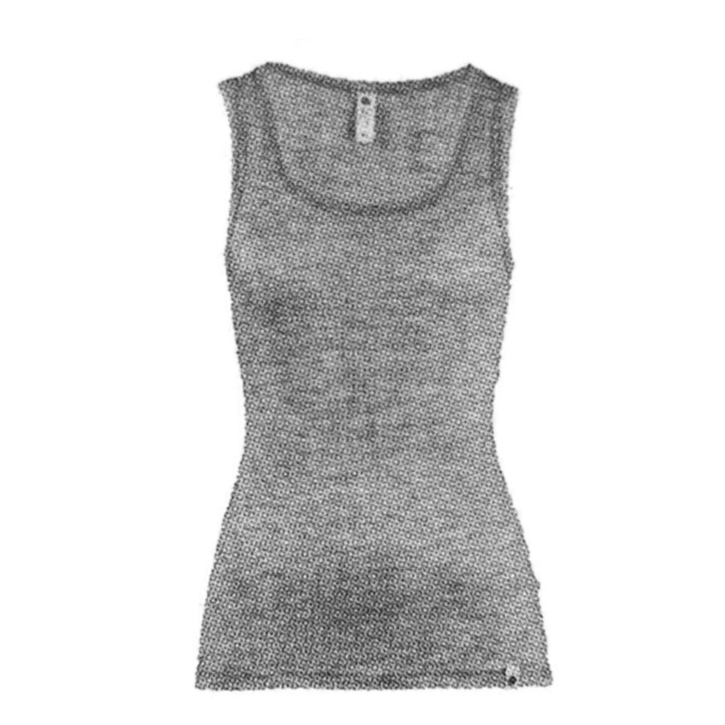 MERINO SKINS Wool Blend Ladies Verona Round Neck Tee Thermal Top Tank - Soft Grey-0