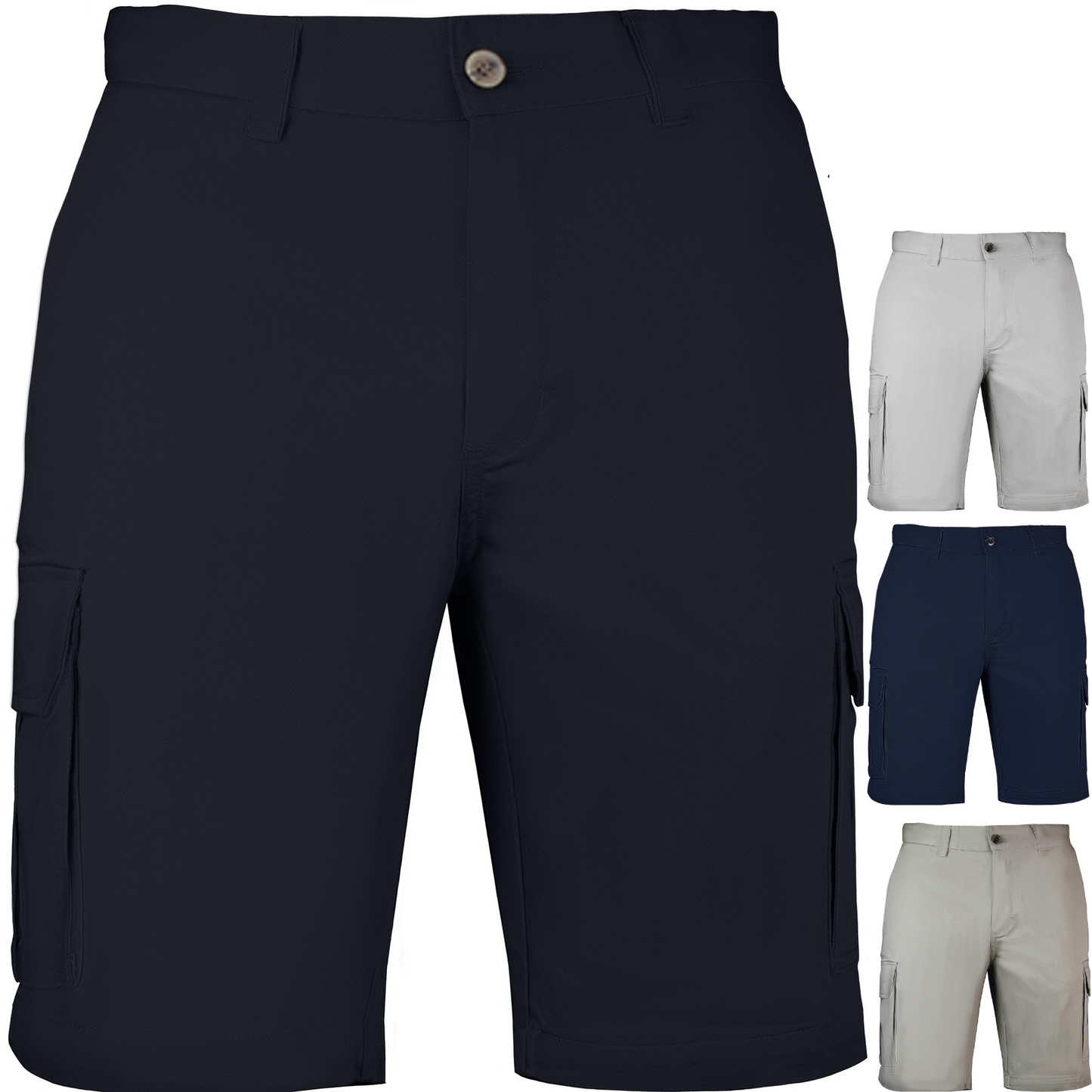 Mens Cargo Shorts 100% Cotton Casual Work Wear Half Pants Summer Army Military-0