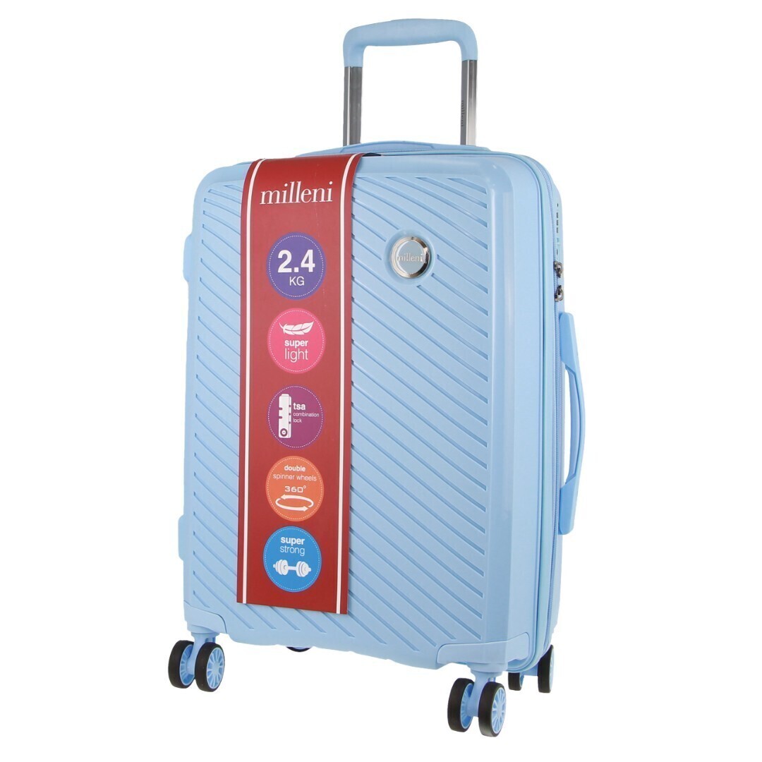 Monaco Cabin Luggage Bag Travel Carry On Suitcase 54cm (39L) - Blue-3