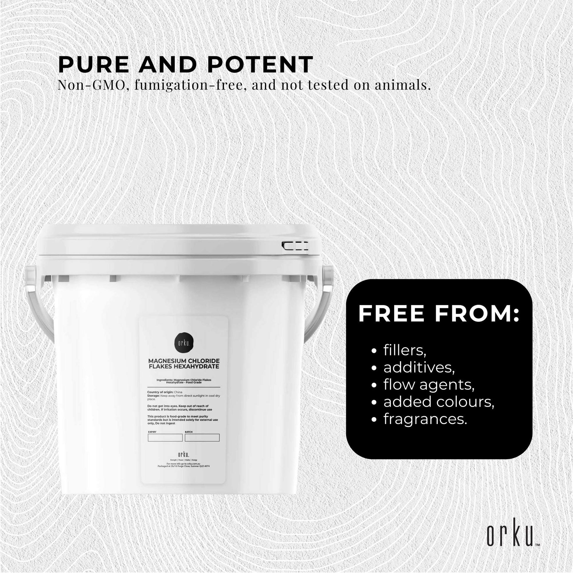 Magnesium Chloride Flakes Hexahydrate Buckets - Organic USP Food Grade Salt-2