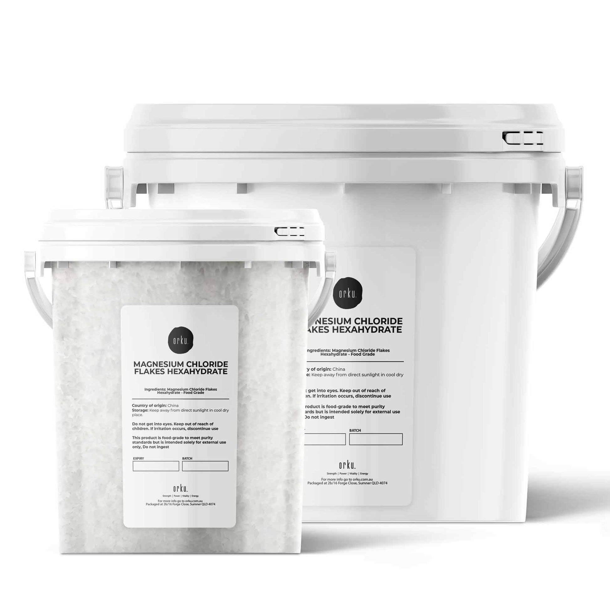 Magnesium Chloride Flakes Hexahydrate Buckets - Organic USP Food Grade Salt-0