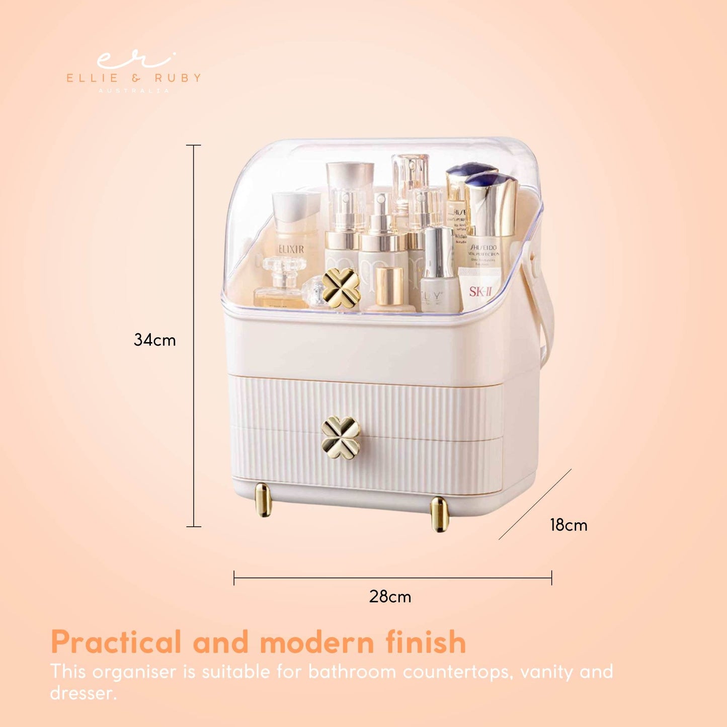 Makeup Display Case Organiser - Cosmetic Storage Jewellery Portable Vanity-3