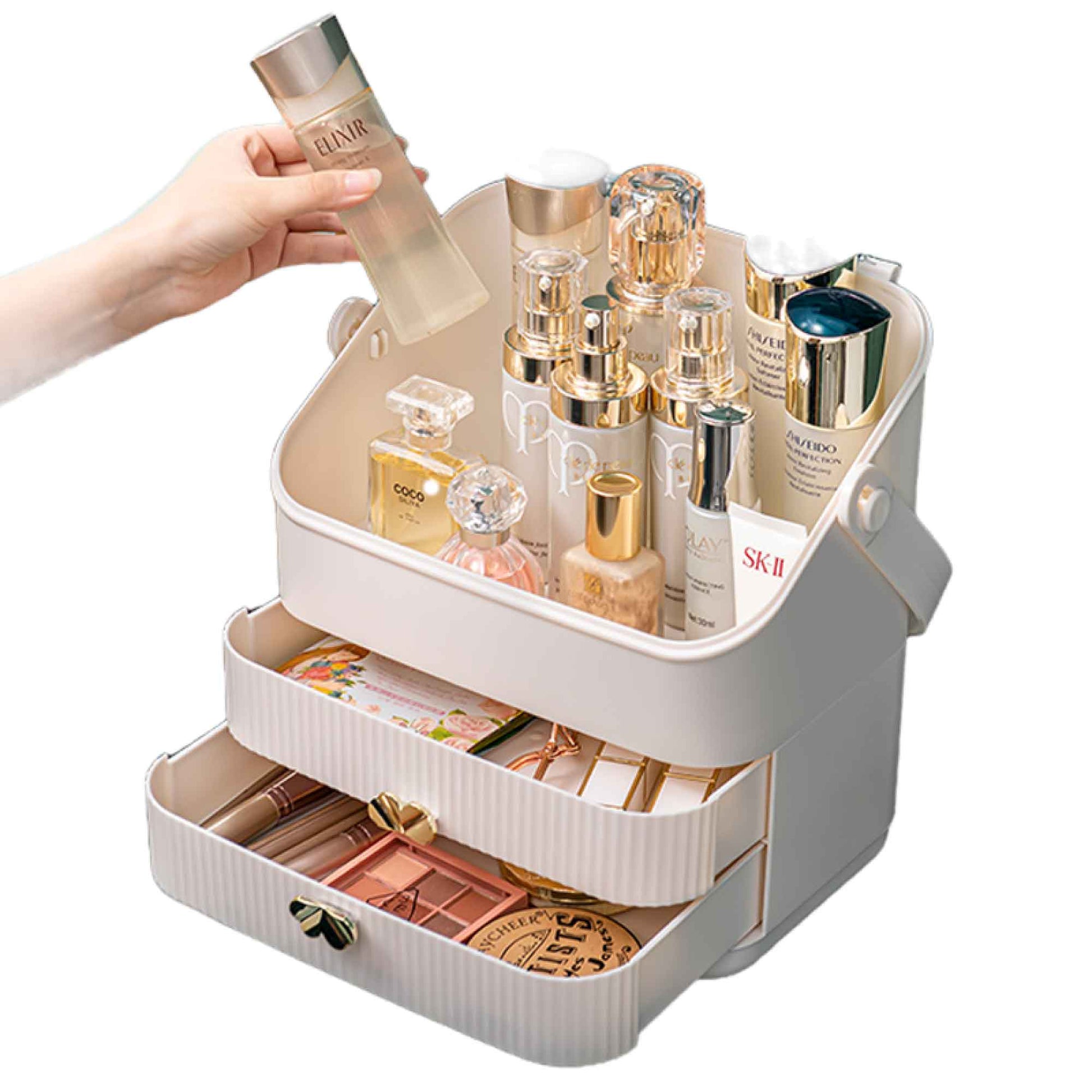 Makeup Display Case Organiser - Cosmetic Storage Jewellery Portable Vanity-4