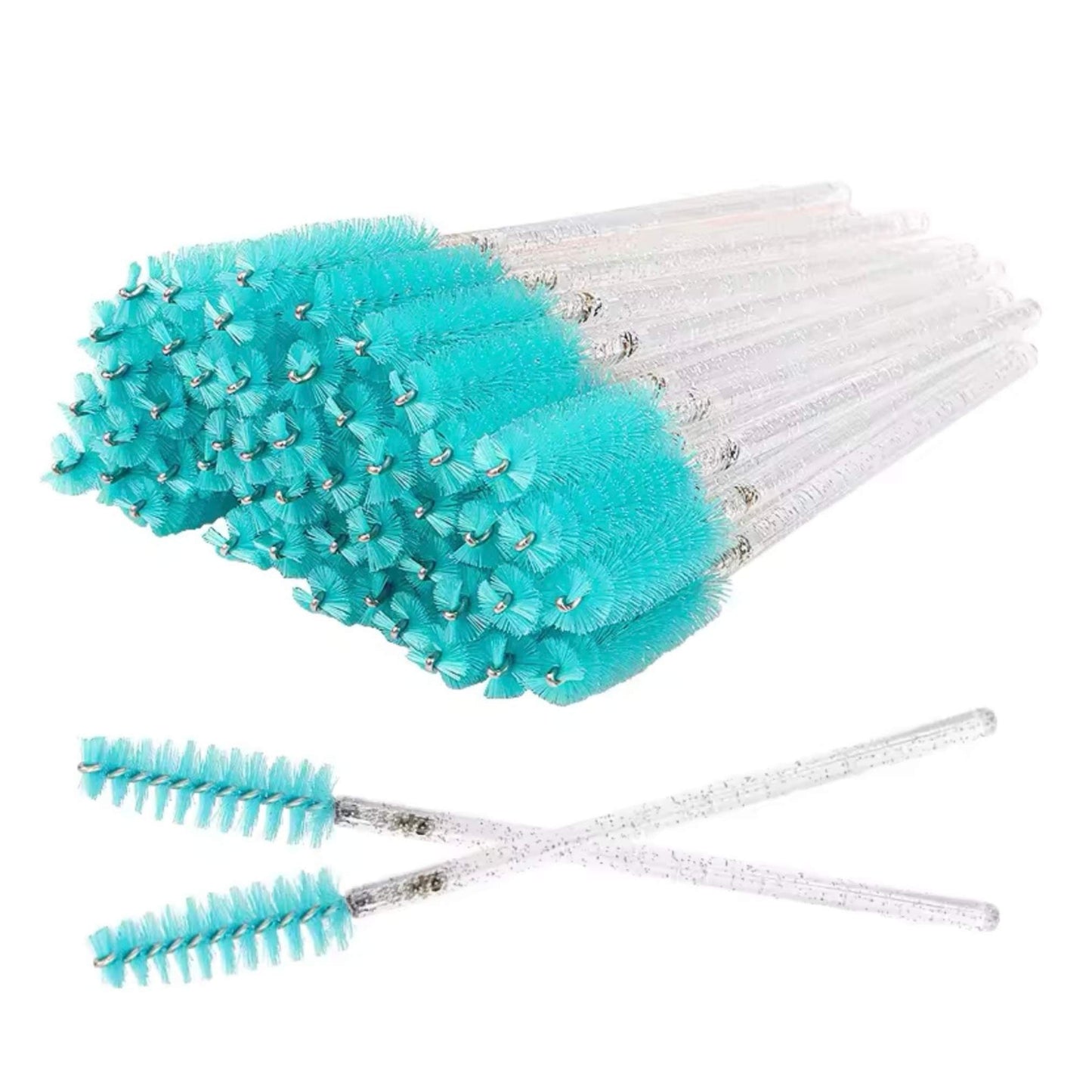 Miosh Disposable Eyelash Mascara Wands Spoolies 50PCS - Blue-0