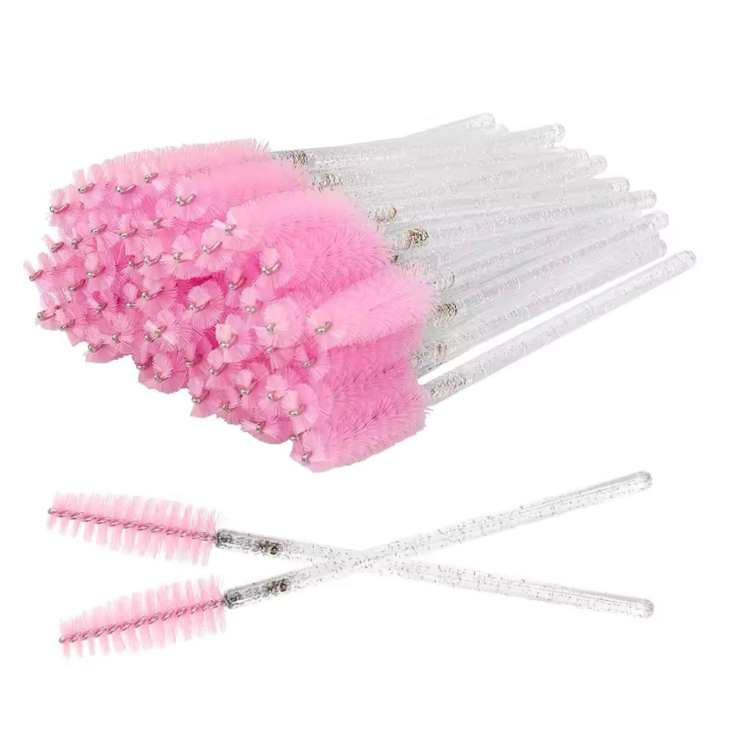Miosh Disposable Mascara Wands Spoolies 50PCS - Pink-0