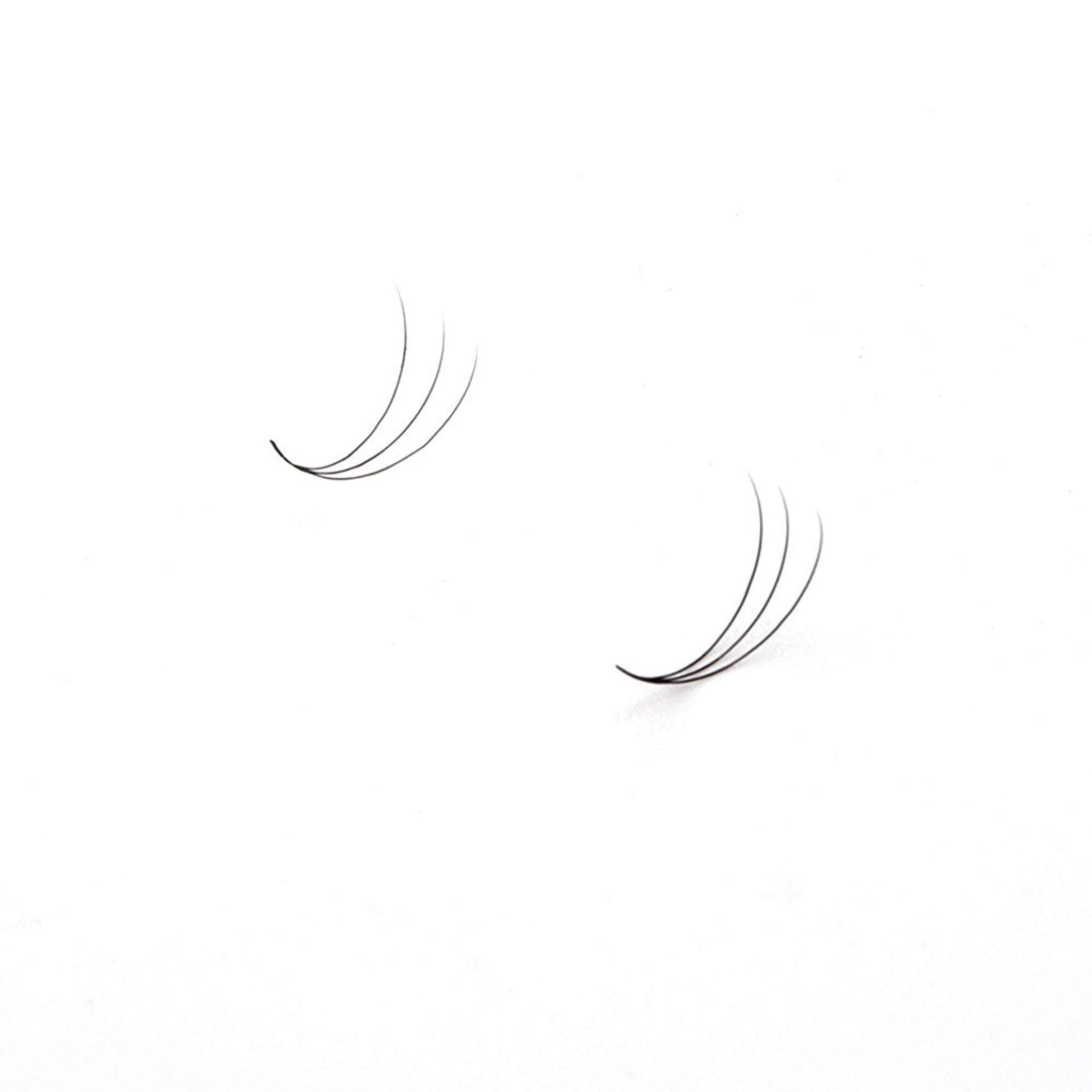 Miosh Eyelash Extensions - XL 3D Premade Volume Short Stem Lash 0.07 / D CURL-1
