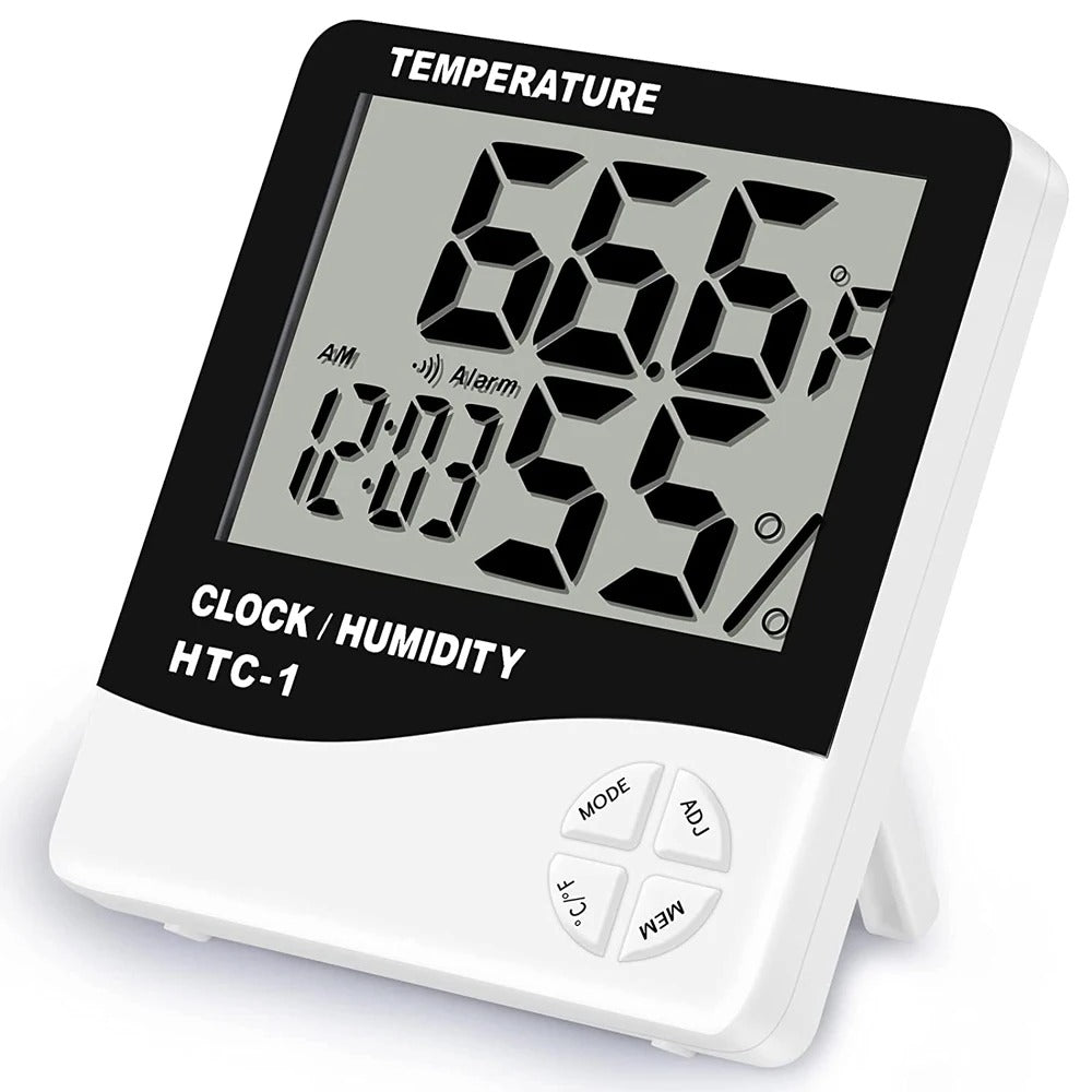 Miosh Indoor Temperature and Humidity Thermometer White-0
