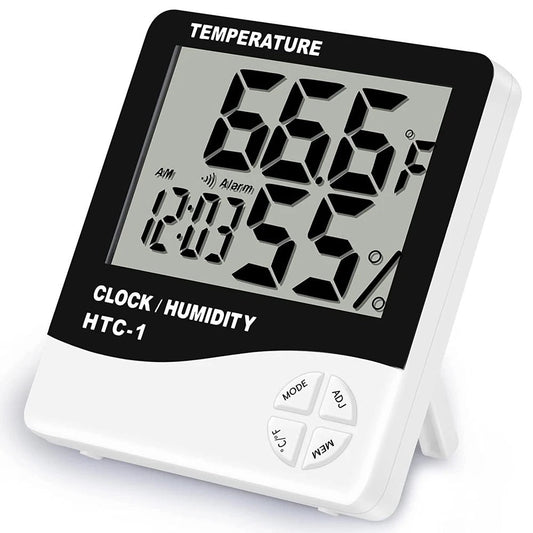 Miosh Indoor Temperature and Humidity Thermometer White-0