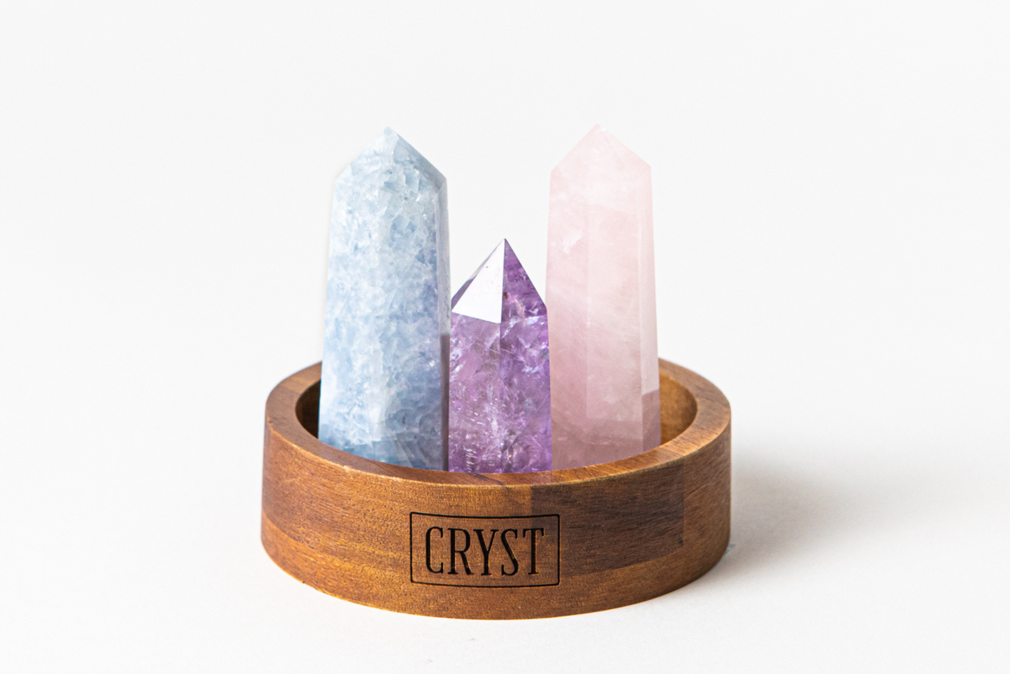 Mothers Crystal Trio - Rose Quartz, Blue Calcite + Amethyst-3