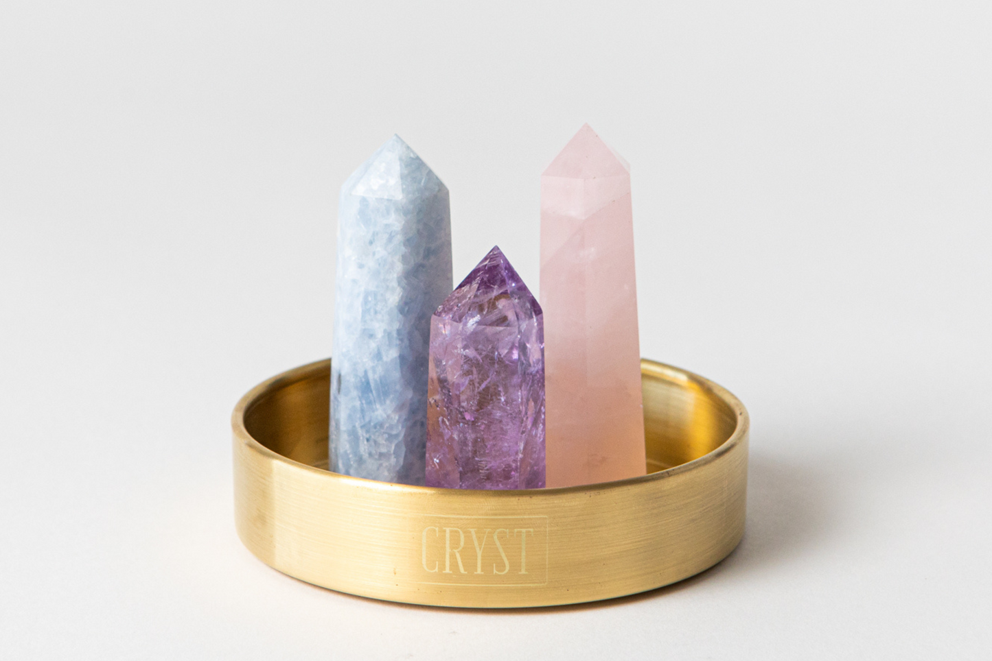 Mothers Crystal Trio - Rose Quartz, Blue Calcite + Amethyst-0