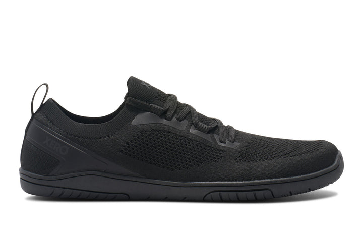 Xero Mens Nexus Knit Barefoot Shoes Zero Drop Sneakers in Black/Black