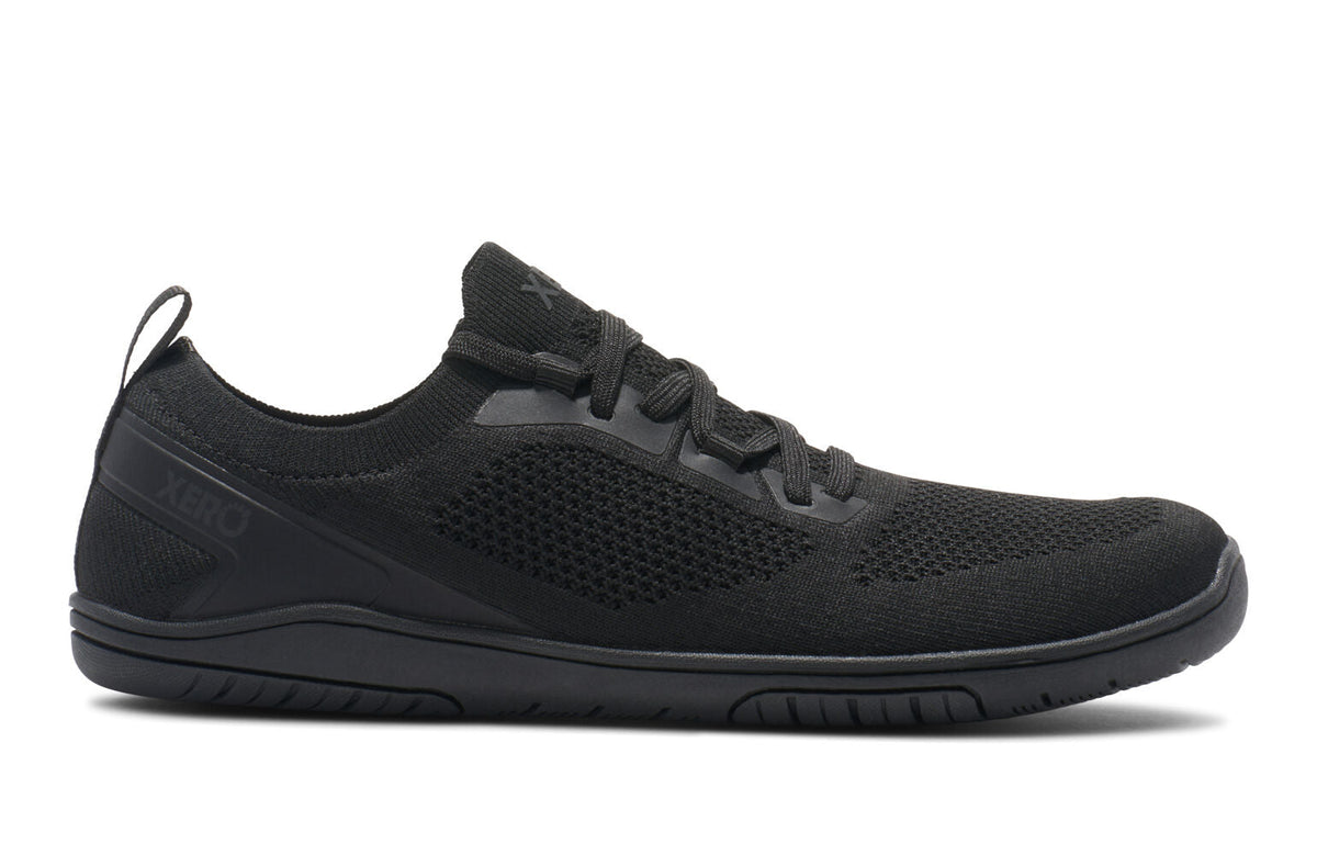 Xero Womens Nexus Knit Barefoot Shoes Zero Drop Sneakers in Black/Black