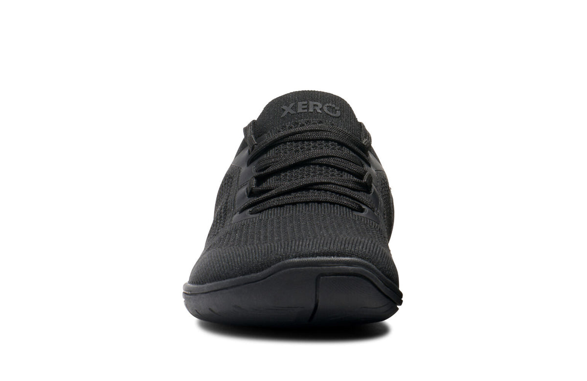 Xero Womens Nexus Knit Barefoot Shoes Zero Drop Sneakers in Black/Black