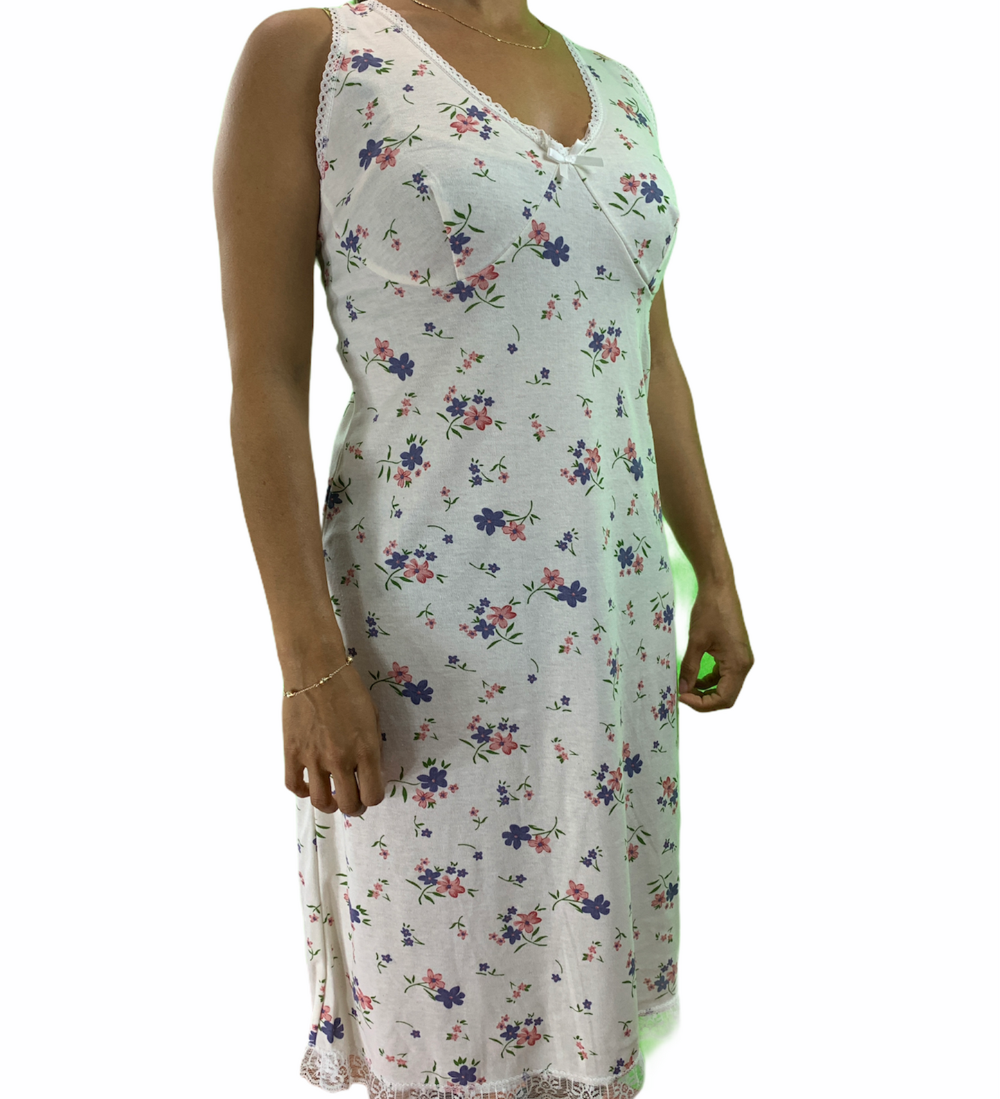 Womens Ladies Cotton Nightie Night Gown Slip Petticoat PJs Sleepwear Singlet Dress-5