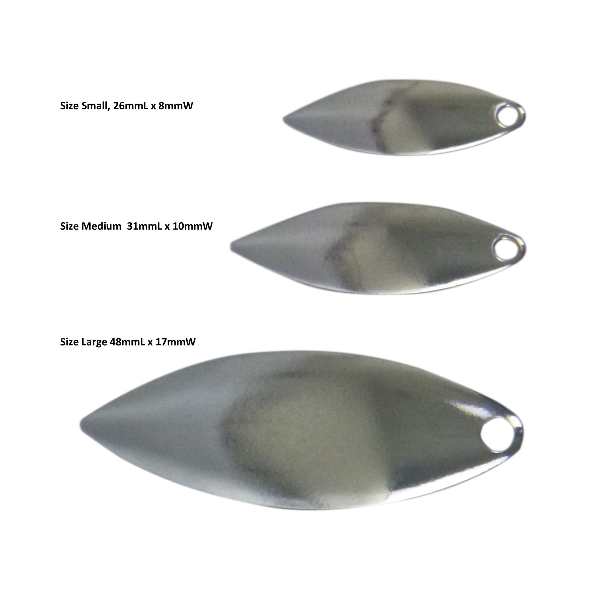 Artizan Smooth Willow Blade, Nickel, 26mmL x 8mmW, Qty 5-1