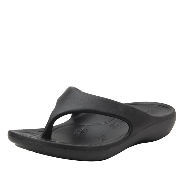 Alegria Womens ODE Thongs Flip Flops Sandals Clog - Black-8