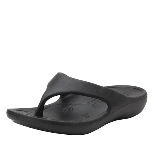 Alegria Womens ODE Thongs Flip Flops Sandals Clog - Black-10
