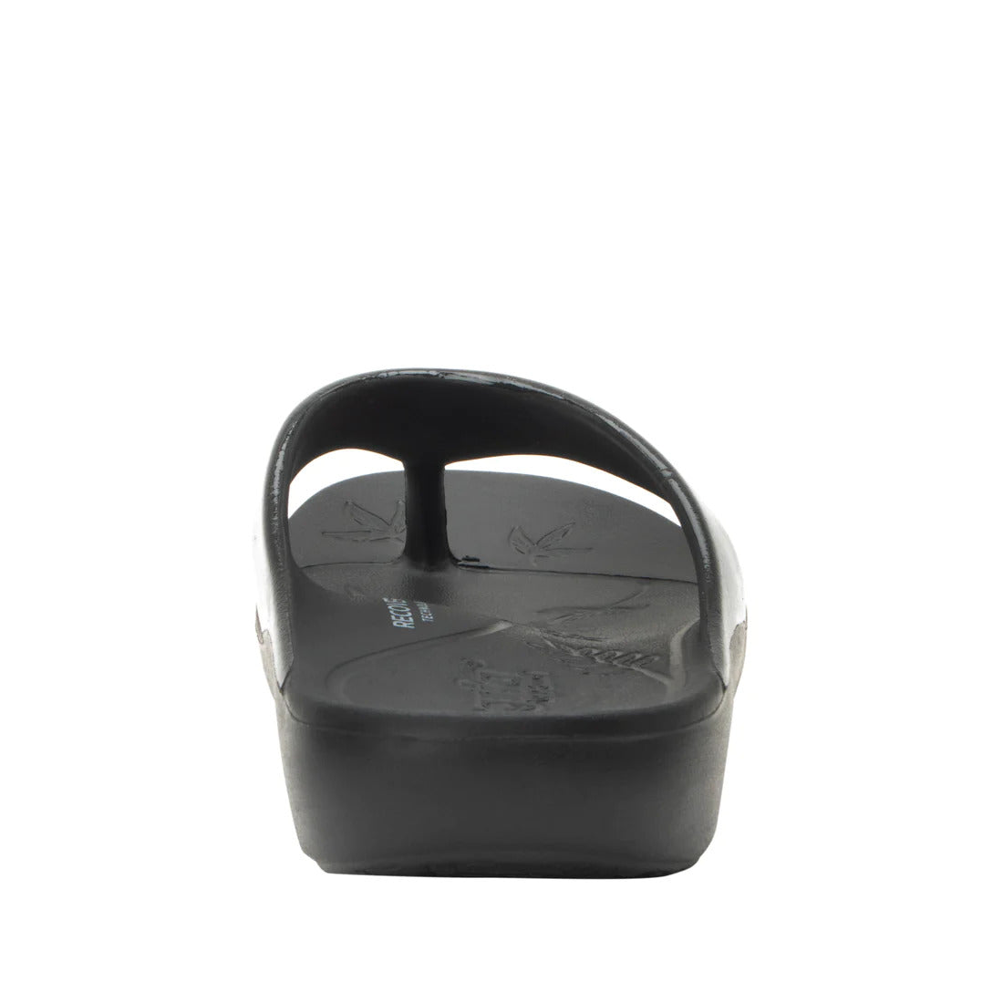 Alegria Womens Ode Flip Flop Thongs Summer Slip On - Black Gloss-4