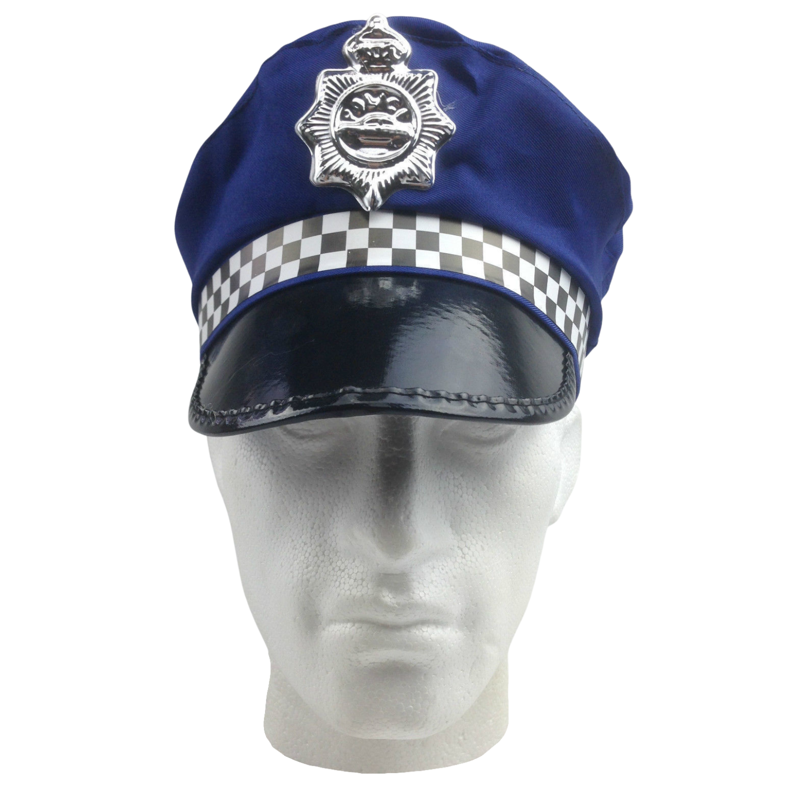 Police Officer Captain HAT Cop Costume Party Cap Fancy Dress - Blue-0