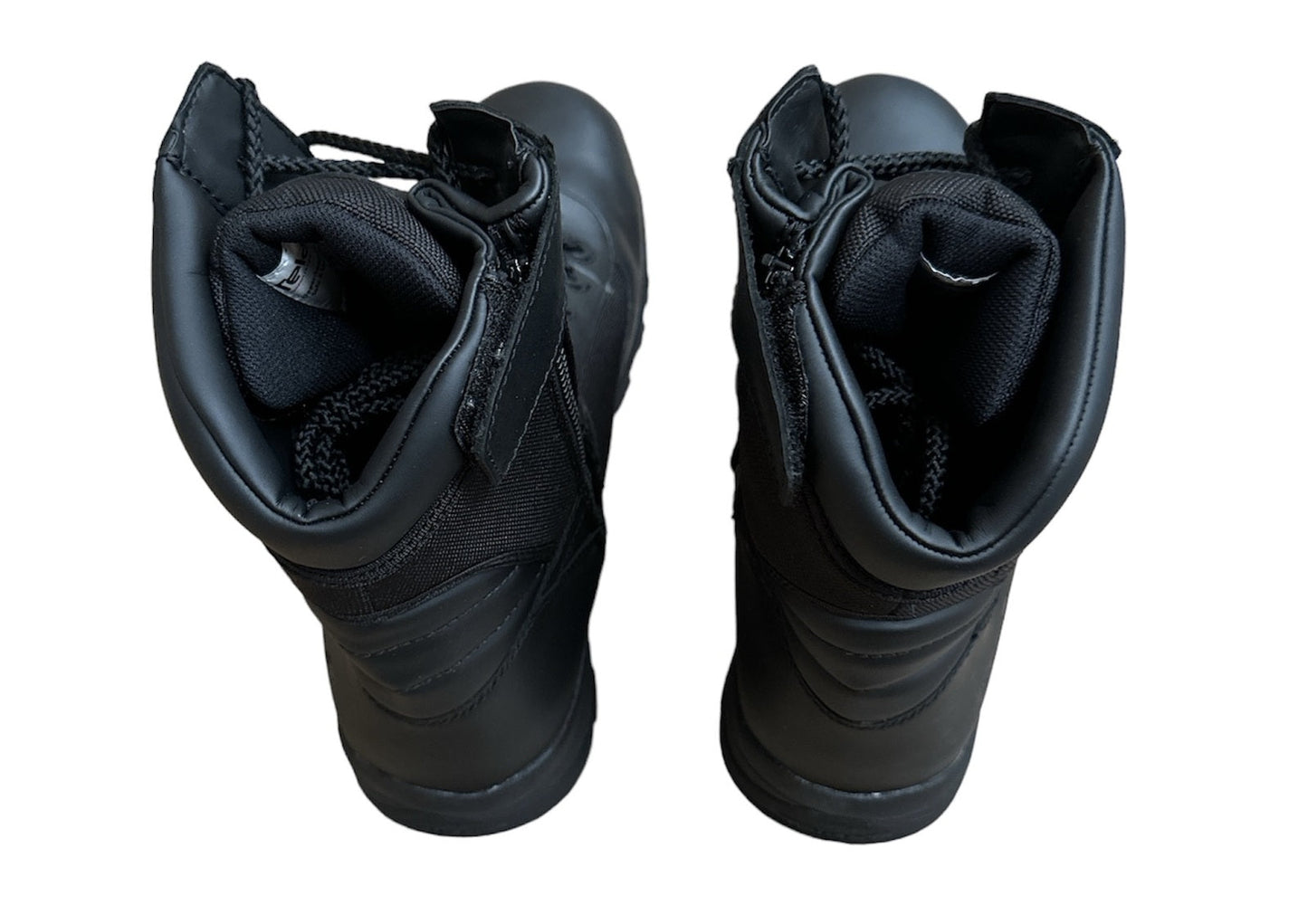 Telas Leather Combat w Side Zip Boots E Tactical Police Military Cadet - Black-3