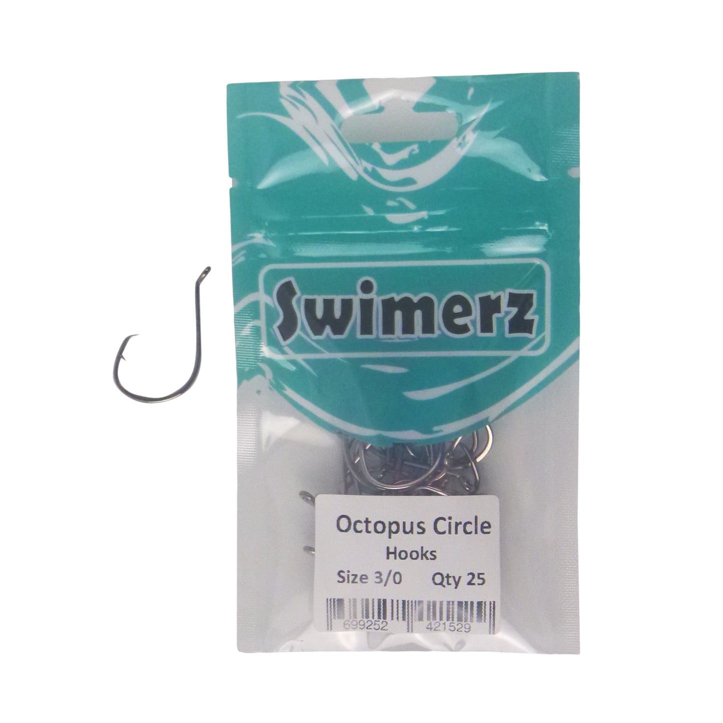 Swimerz 3/0 Octopus Circle Hooks, 25 pack-1
