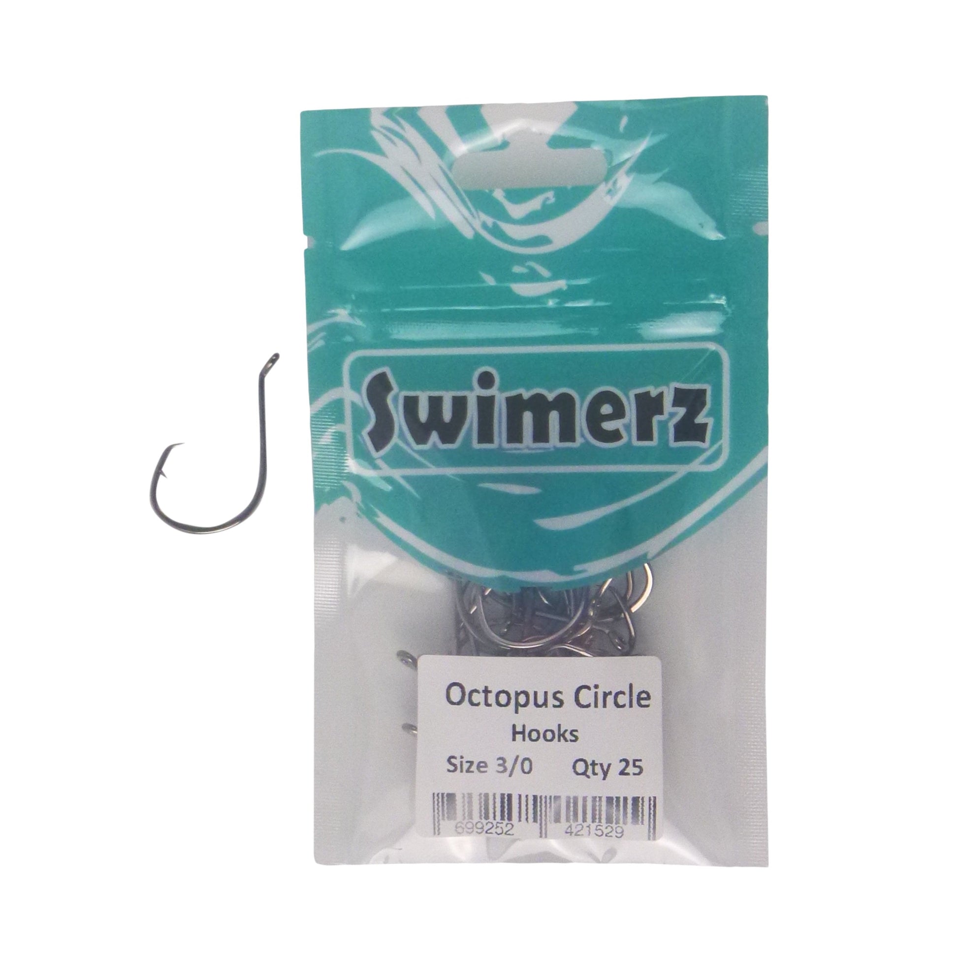 Swimerz 3/0 Octopus Circle Hooks, 25 pack-1