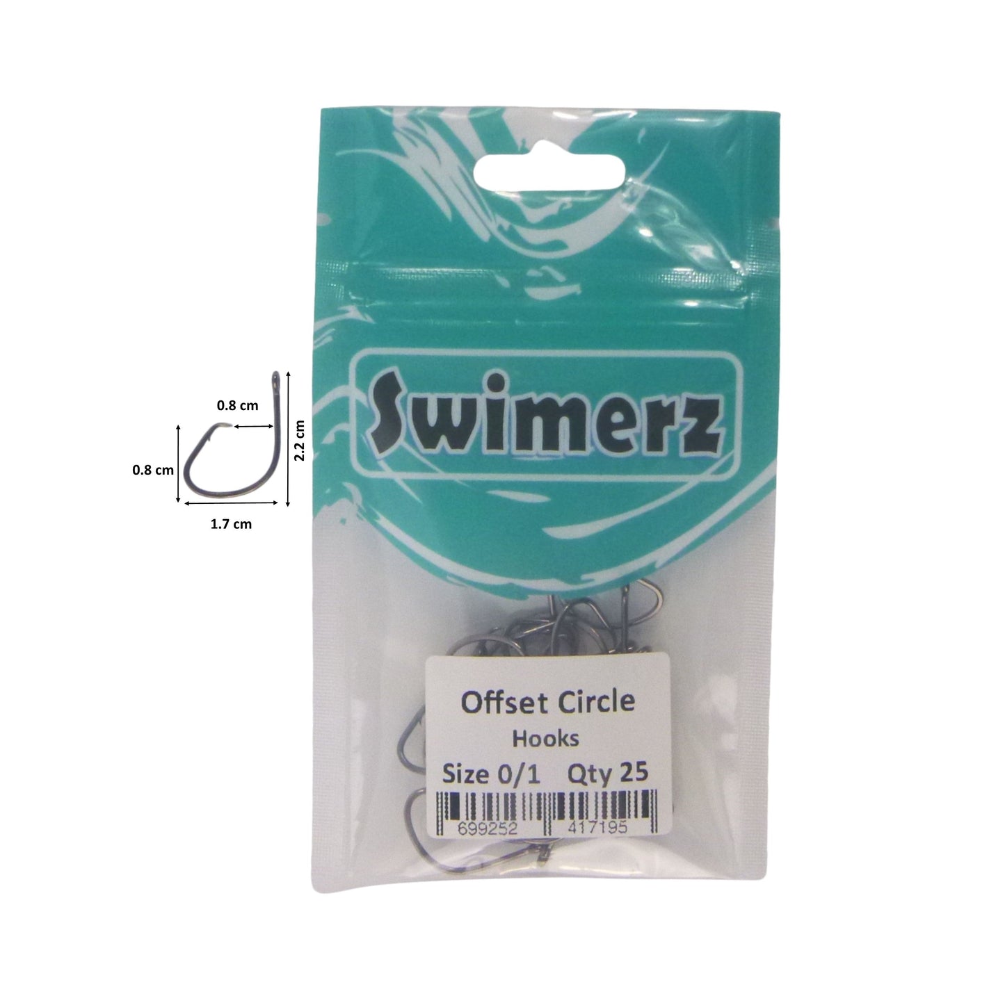 Swimerz 0/1 Offset Circle Hook 25 Pack-2