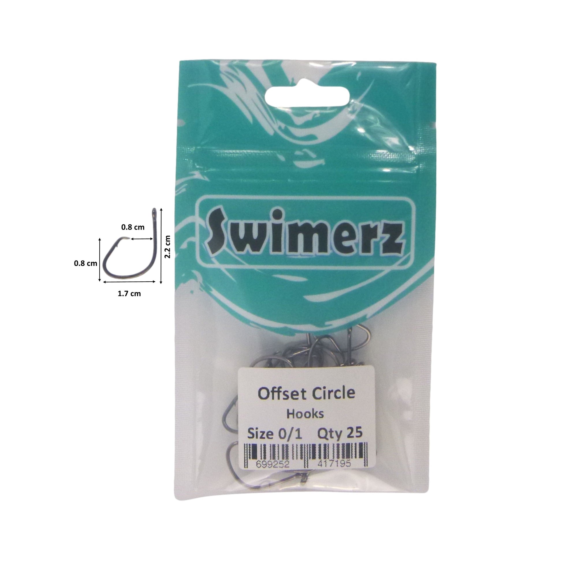 Swimerz 0/1 Offset Circle Hook 25 Pack-2