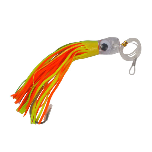 Swimerz Trolling Lure Rigs, 95gm, 23cmL, Size 8/0 Hook, Orange Flare, 2 pack-0