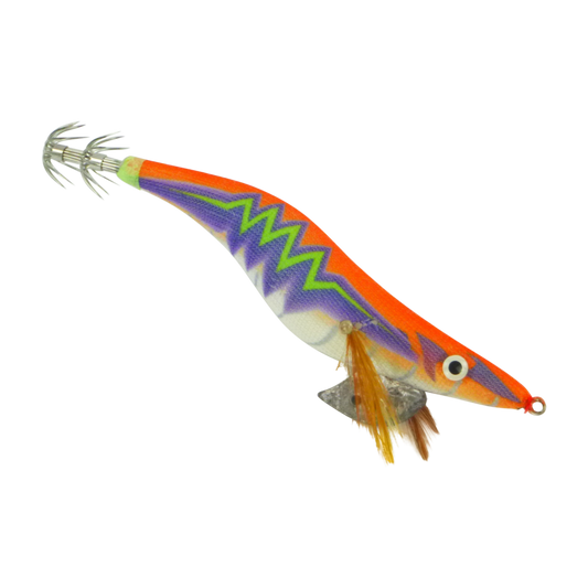 Finesse Rumoika Squid Jig, Orange Glow, size 3.5, 2 pack-0