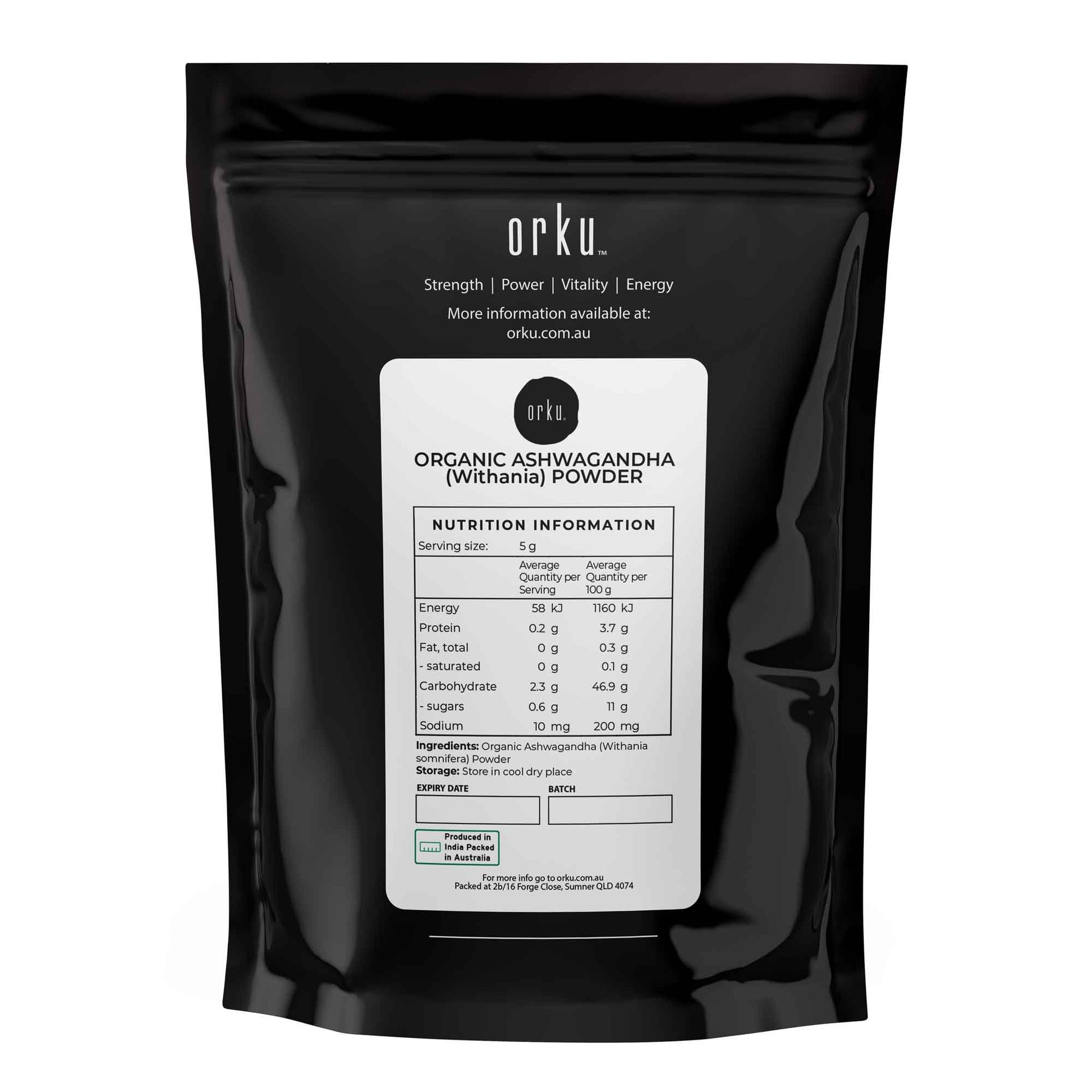 Organic Ashwagandha Root Powder Withania Somnifera Herb Supplement-1