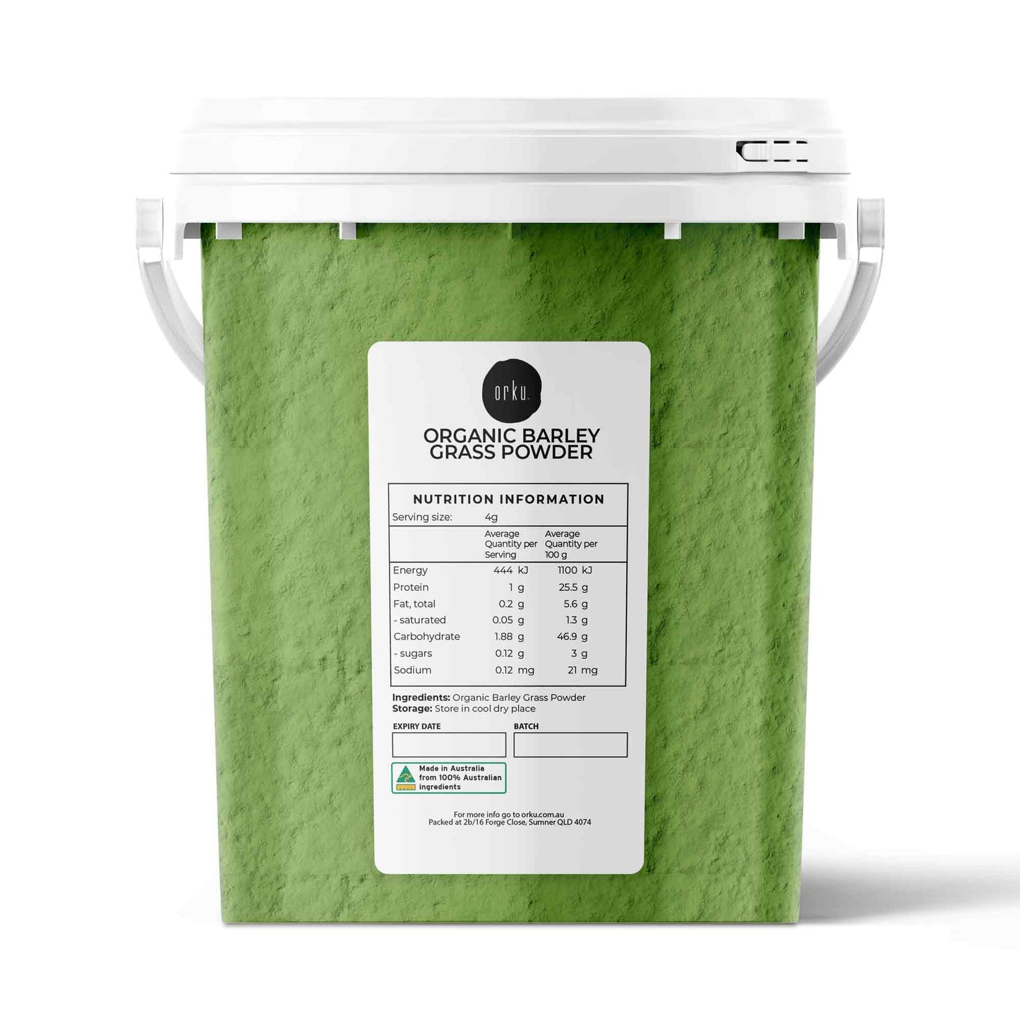 Organic Barley Grass Powder Buckets Hordeum Vulgare Leaf Superfood Supplement-2
